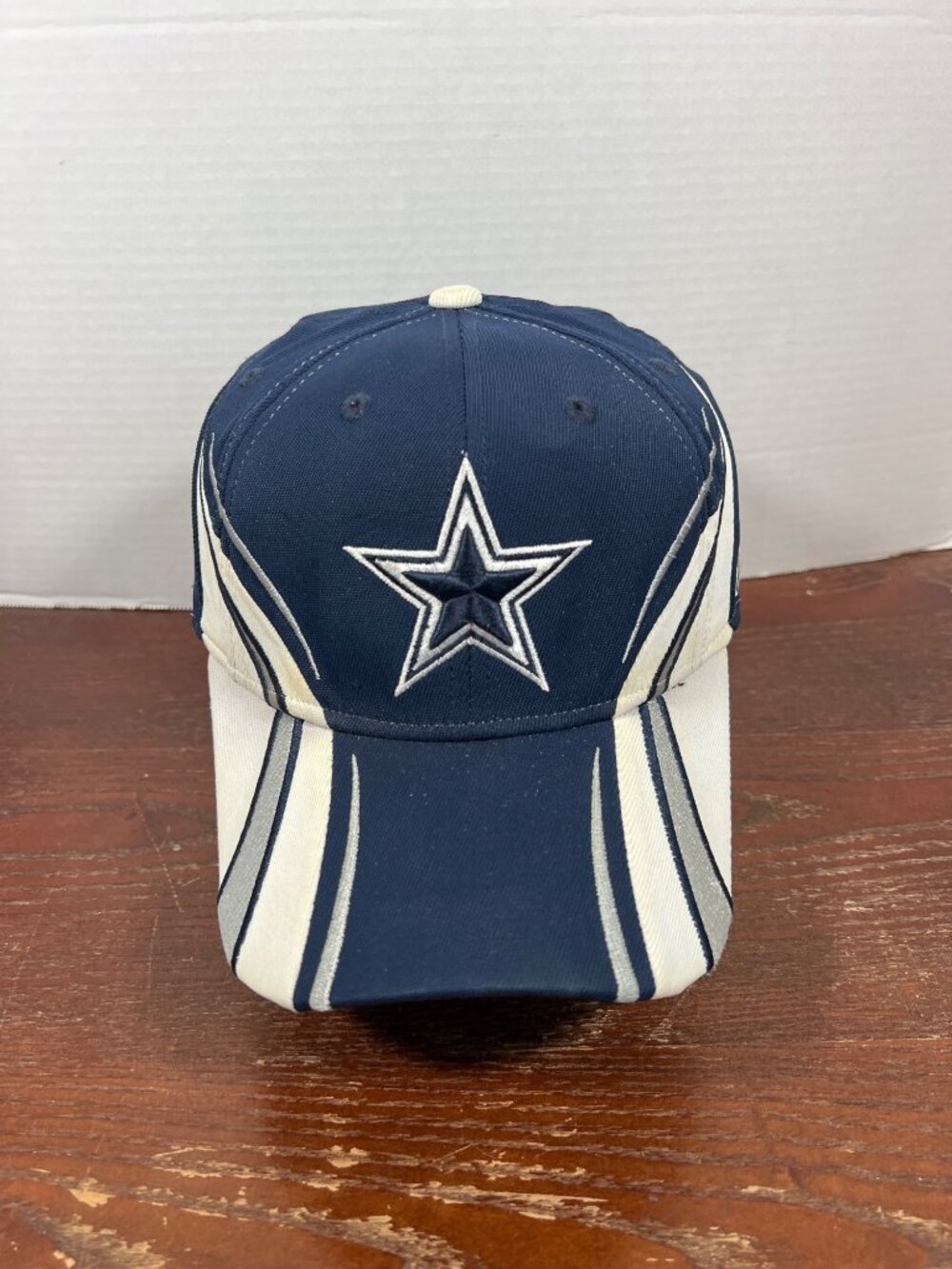 Dallas Cowboys NFL Authentic Sideline Cap By Reebok Navy & White One Size H5